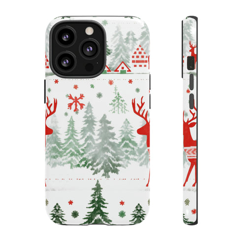 Nordic Christmas Print - Impact Resistant Phone Case iPhone 13 Pro Glossy